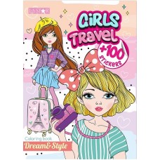 "Dream&Style" розмальовка з наліпками "Girls Travel"- РМ-88-01