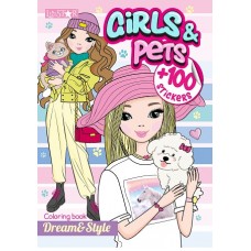 "Dream&Style" розмальовка з наліпками "Girls&Pets"- РМ-88-02