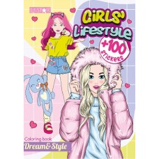 "Dream&Style" розмальовка з наліпками "Girls' Lifestyle"- РМ-88-03