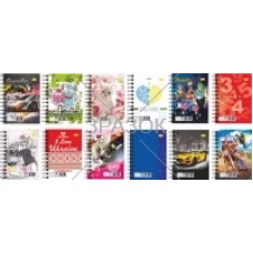 Блокнот А6, пружина збоку, 40 арк.,в асортименті,Б-Л6-40(збоку)