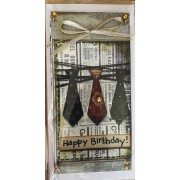 Конверт для грошей ручної роботи  з накладним елементом "Happy birthday" - КР-171У 