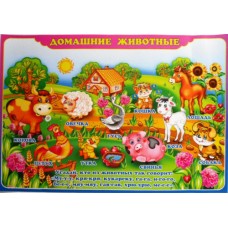 Плакат А-2 (картон) "Домашние животные" ЭУ-П-34