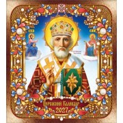 Календар настінний перекидний на 2027 рік (24х22 см) Церковний, коричневий, MK-03
