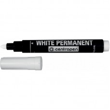 Маркер Centropen White Permanent 8586, 2,5 мм, білий (8586/11)